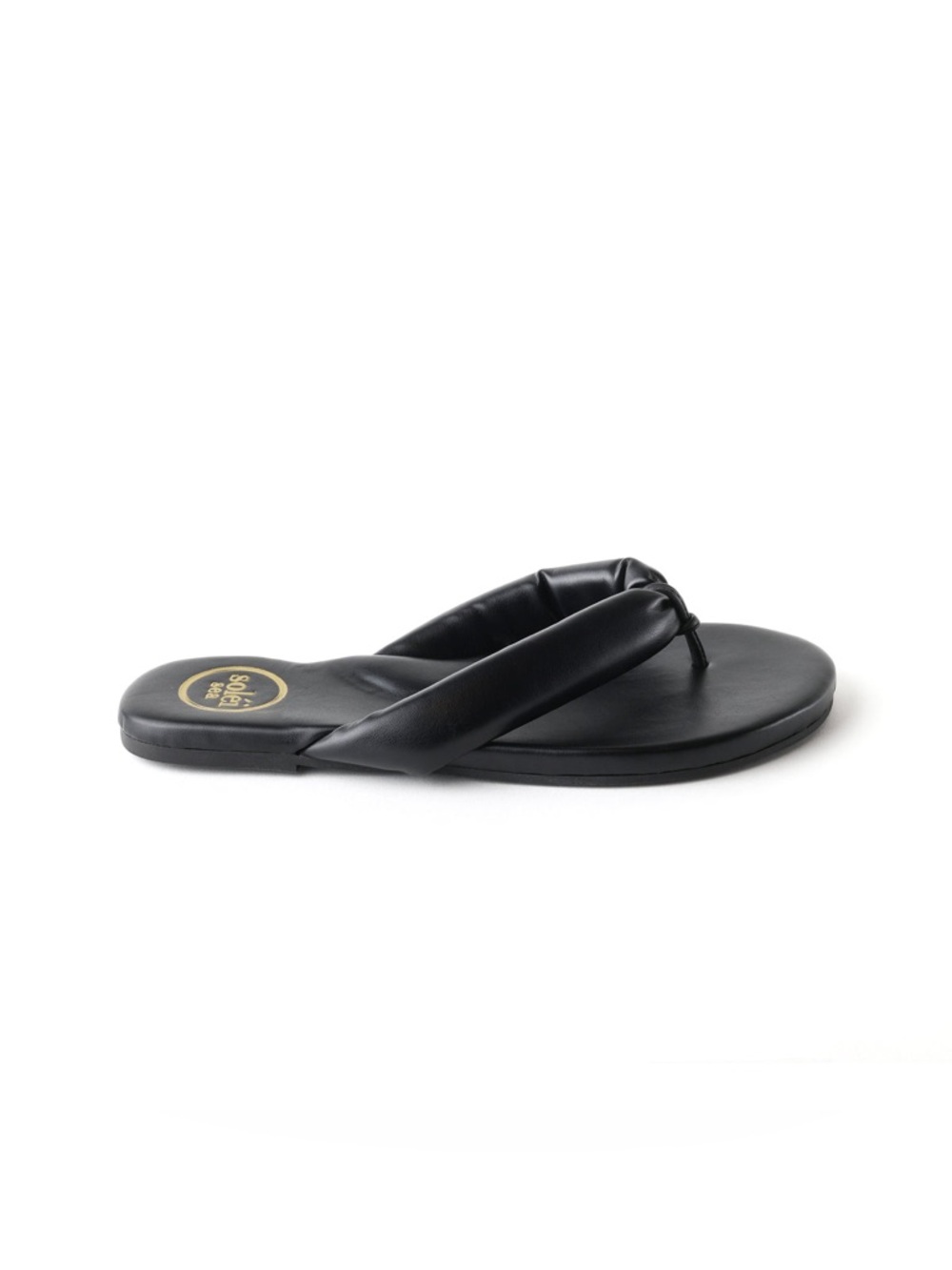 NWOT Solei Sea Gizel Pillow Strap Sandals Noir Black Size 8 US/39 - Picture 5 of 11